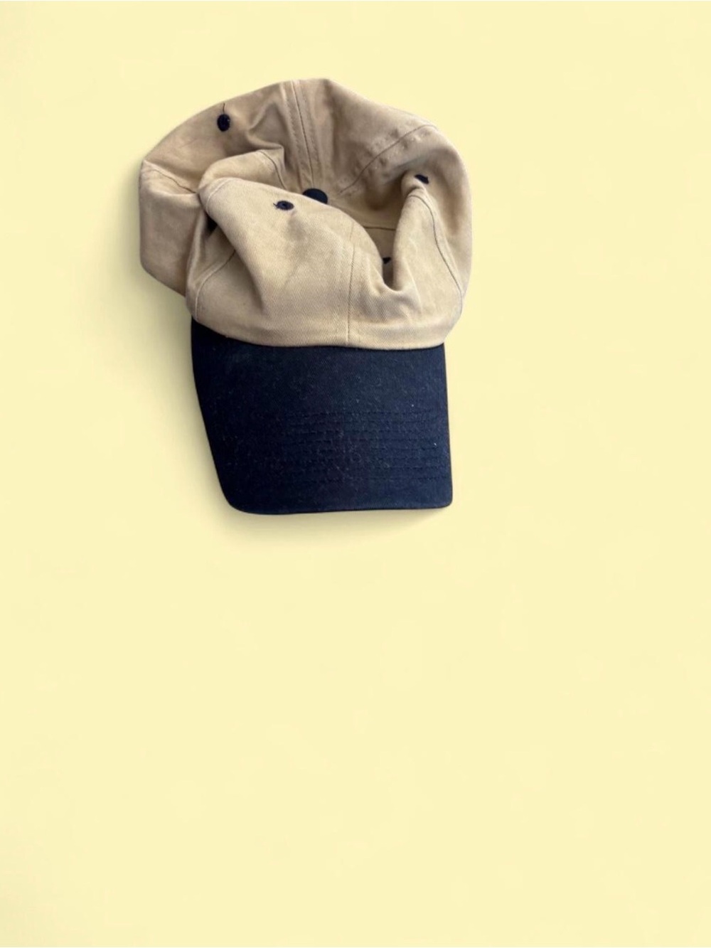 Men's Tan and Black Baseball Cap
